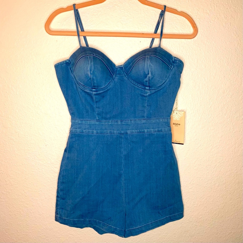 Blāshe Denim Romper size small